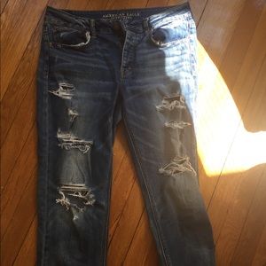 American Eagle Boyfriend Fit Distressed Jeans